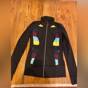 Lululemon Women’s Black Zip Up Long Sweatshirt Top Shirt Sz 8
